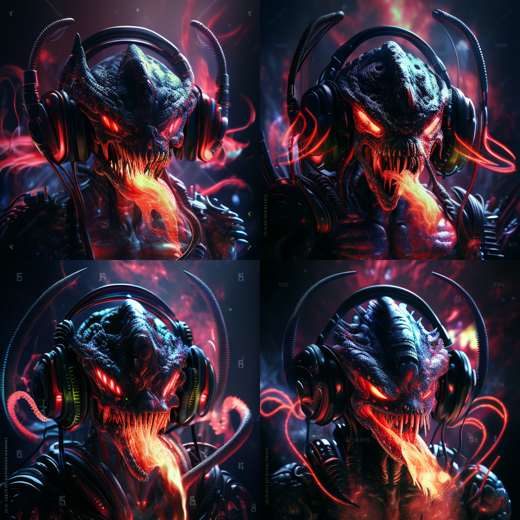 Extraterrestrial headphones - set of 4